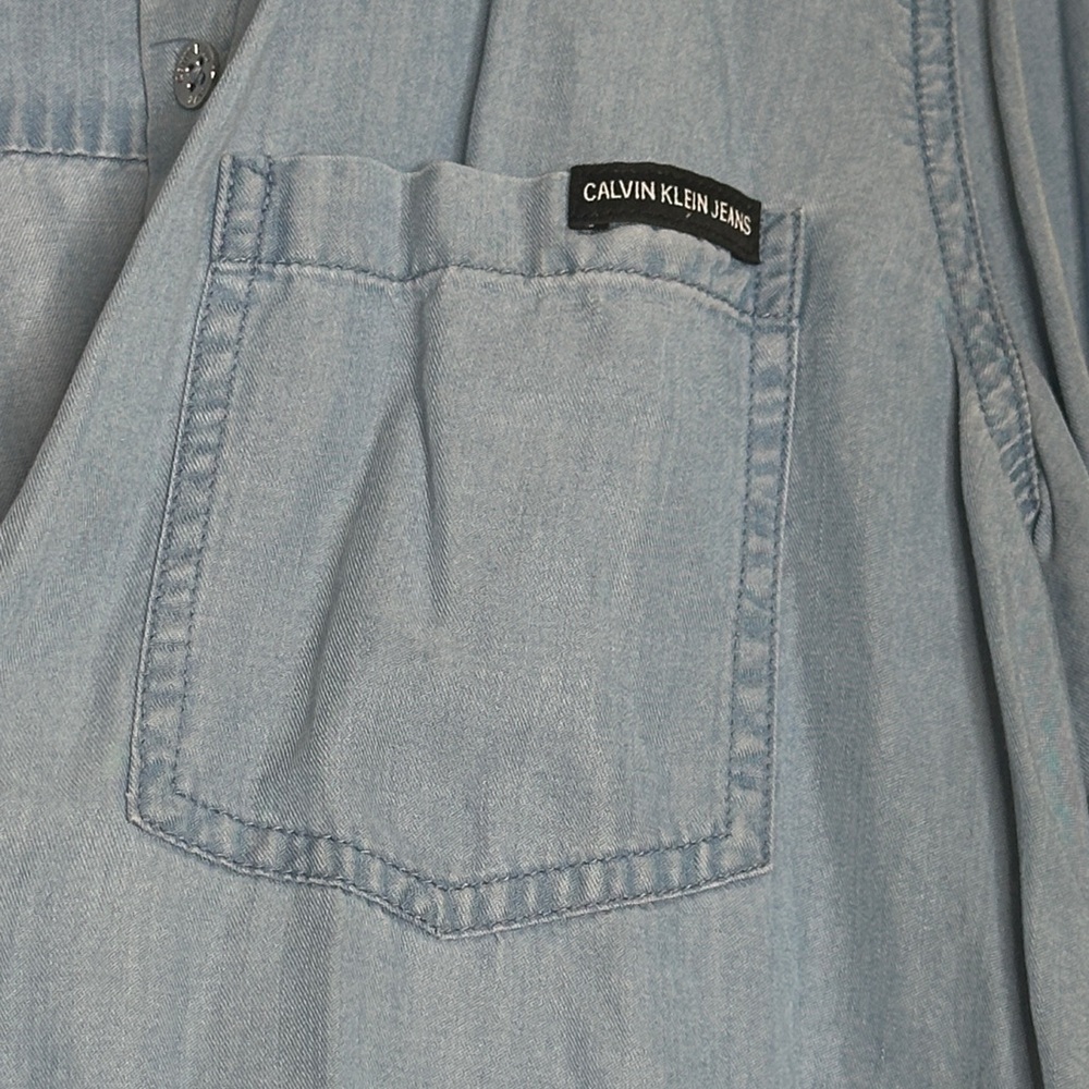 Calvin Klein Jeans Light Blue Button-Down Shirt - Picture 4 of 4